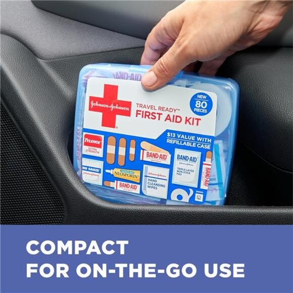 Travel First Aid Kit 80 Pieces Portable Emergency Wound Care Home Car Camping - Picture 3 of 7
